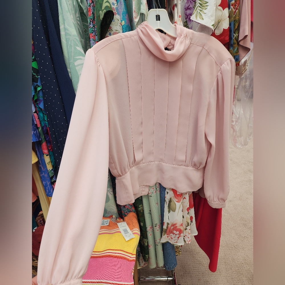 Vintage Blush Pink Blouse